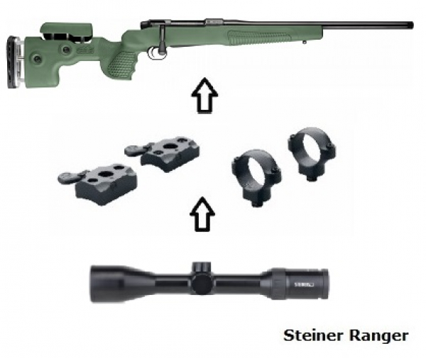 Mauser M18 Fenris + Steiner Ranger 8 2-16x50 + Montage + ... Komplettpaket